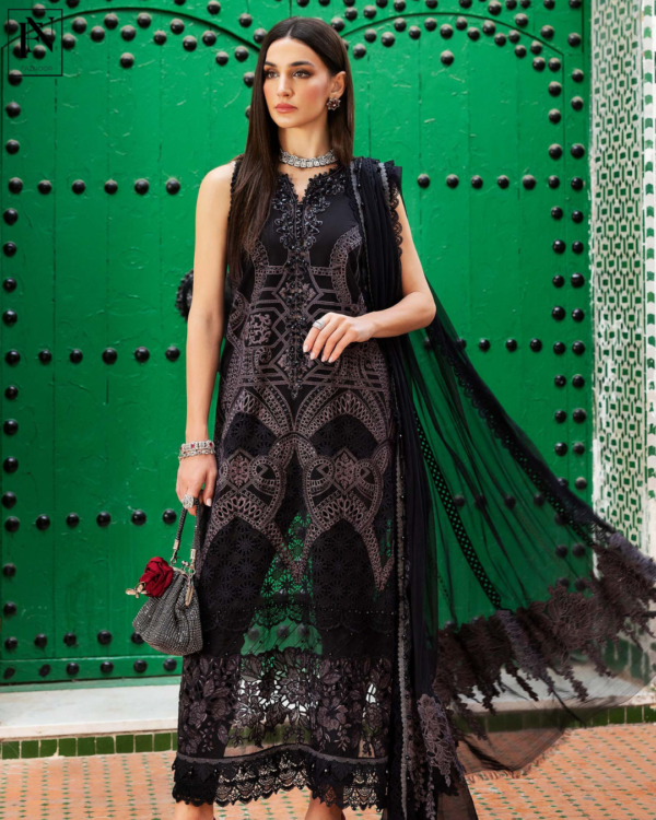 3 Piece Unstitched Embroidered Lawn Suit