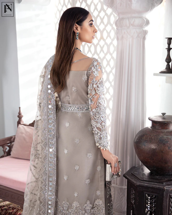 Gulnoor Embroidered Net 3-Piece Suit WS-18 - Image 4