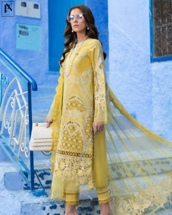 Maria B MB D-2512 Lime Yellow - Image 4