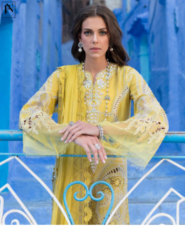 Maria B MB D-2512 Lime Yellow - Image 7