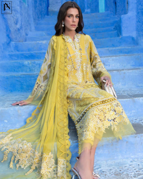 Maria B MB D-2512 Lime Yellow - Image 8