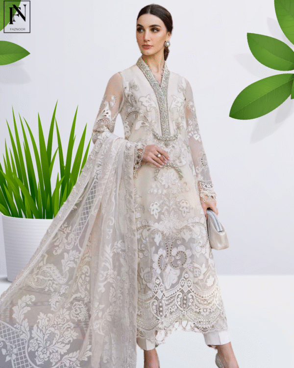 3 Piece Unstitched Embroidered Lawn SuitD-2506-A
