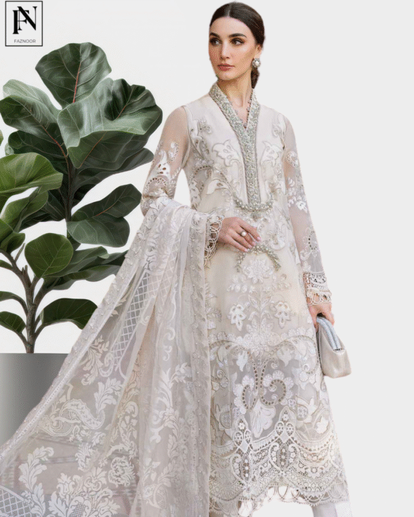 3 Piece Unstitched Embroidered Lawn SuitD-2506-A - Image 7