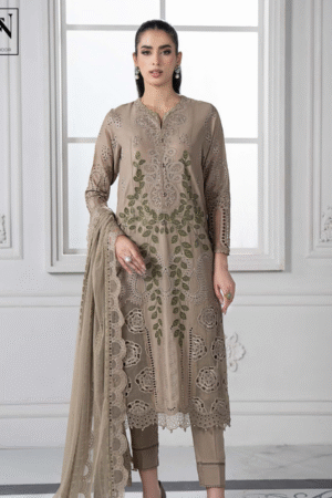 3 Piece Embroidered Lawn Suit | DS-2503-A