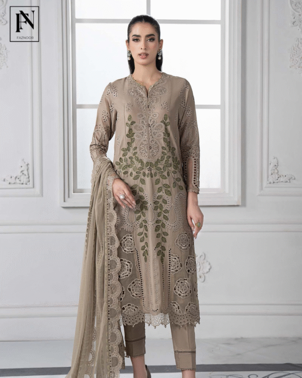 3 Piece Embroidered Lawn Suit | DS-2503-A