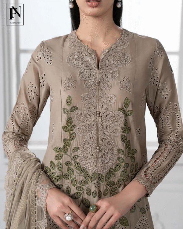 3 Piece Embroidered Lawn Suit | DS-2503-A - Image 3