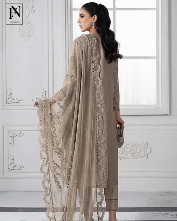 3 Piece Embroidered Lawn Suit | DS-2503-A - Image 7