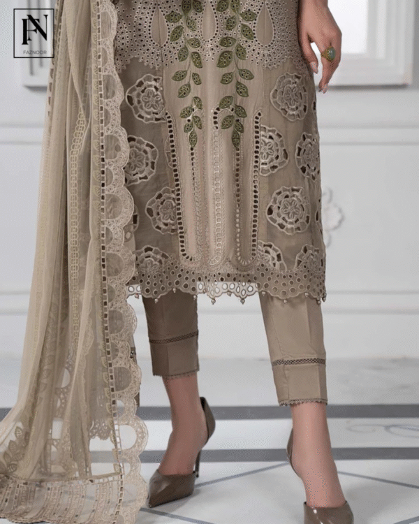 3 Piece Embroidered Lawn Suit | DS-2503-A - Image 5