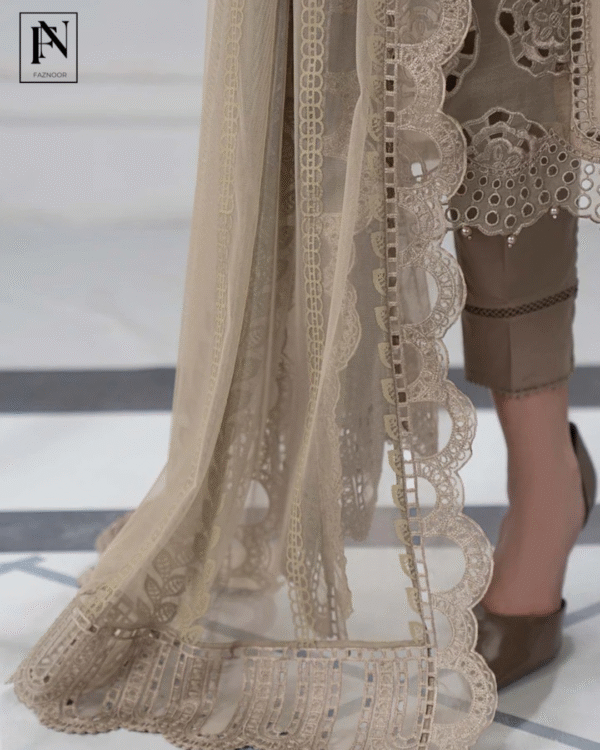3 Piece Embroidered Lawn Suit | DS-2503-A - Image 2