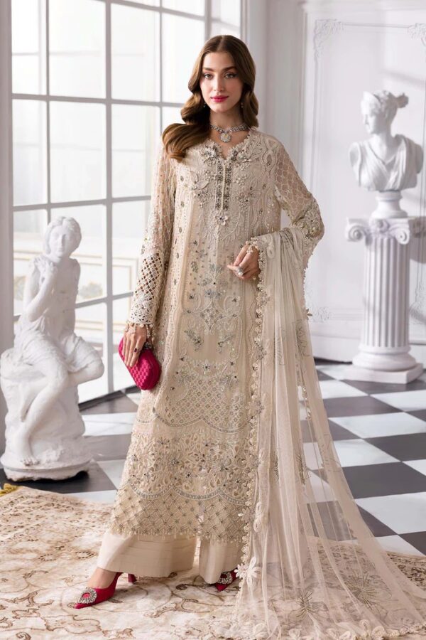 3 Piece Unstitched Embroidered Chiffon Suit | BD-3007 - Image 8