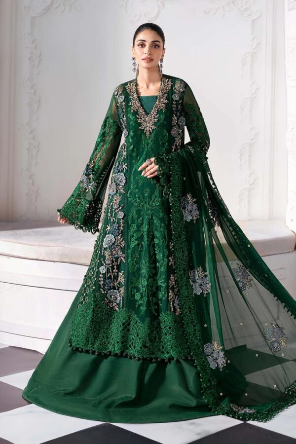 3 Piece Unstitched Embroidered Chiffon Suit | BD-3008 - Image 7